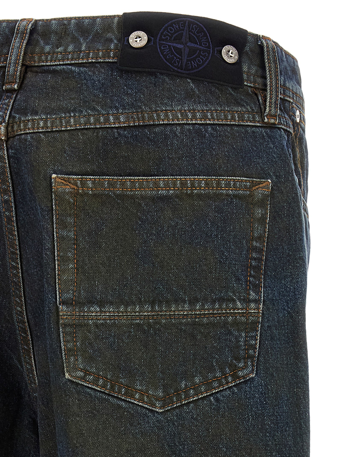 Stone Island Blue Cotton Jeans Men's Denim