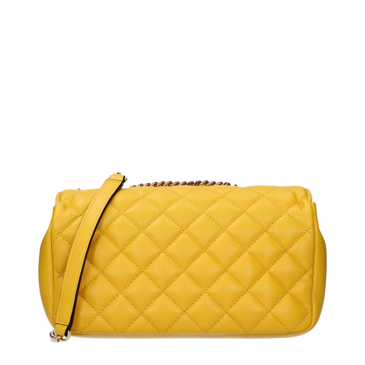 Versace Yellow Leather Shoulder Women's Bag
