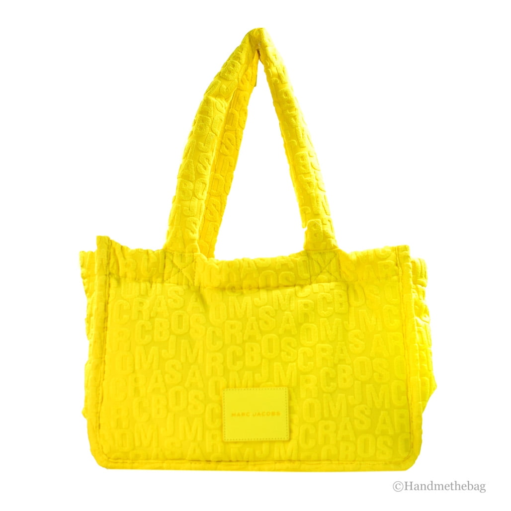 Marc Jacobs Marc Jacobs Medium The Terry Fabric Golden Kiwi Monogram Tote Bag Women's Purse