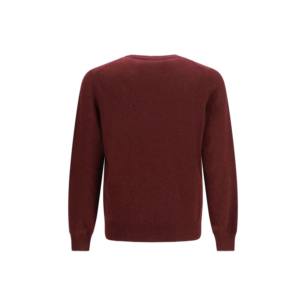 Brunello Cucinelli Bordeaux Cashmere Men's Sweater