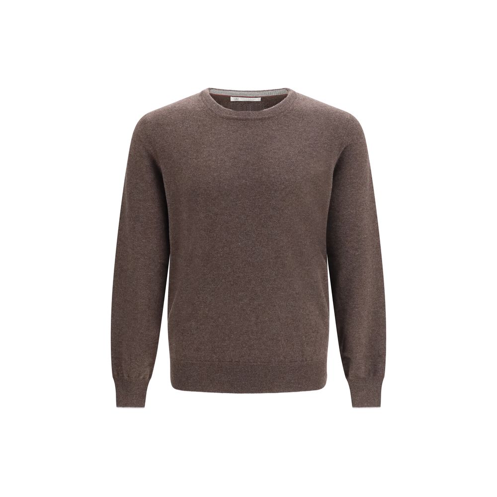 Brunello Cucinelli Brown Cashmere Men's Sweater