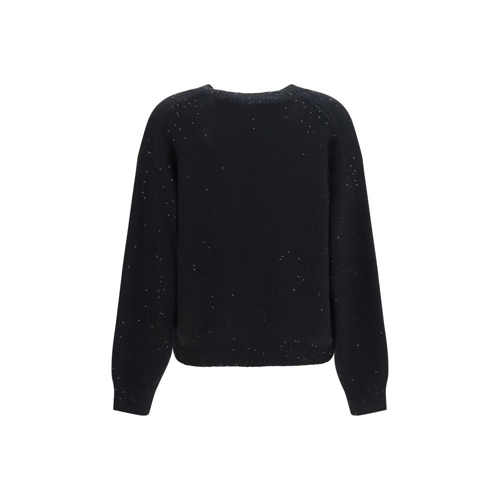 Brunello Cucinelli Black Cashmere Women's Sweater