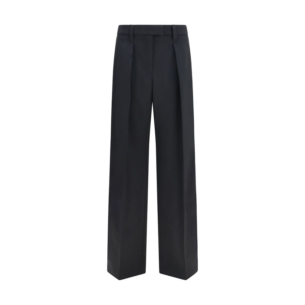 Brunello Cucinelli Black Wool Oves Aries Dress Women's Pants