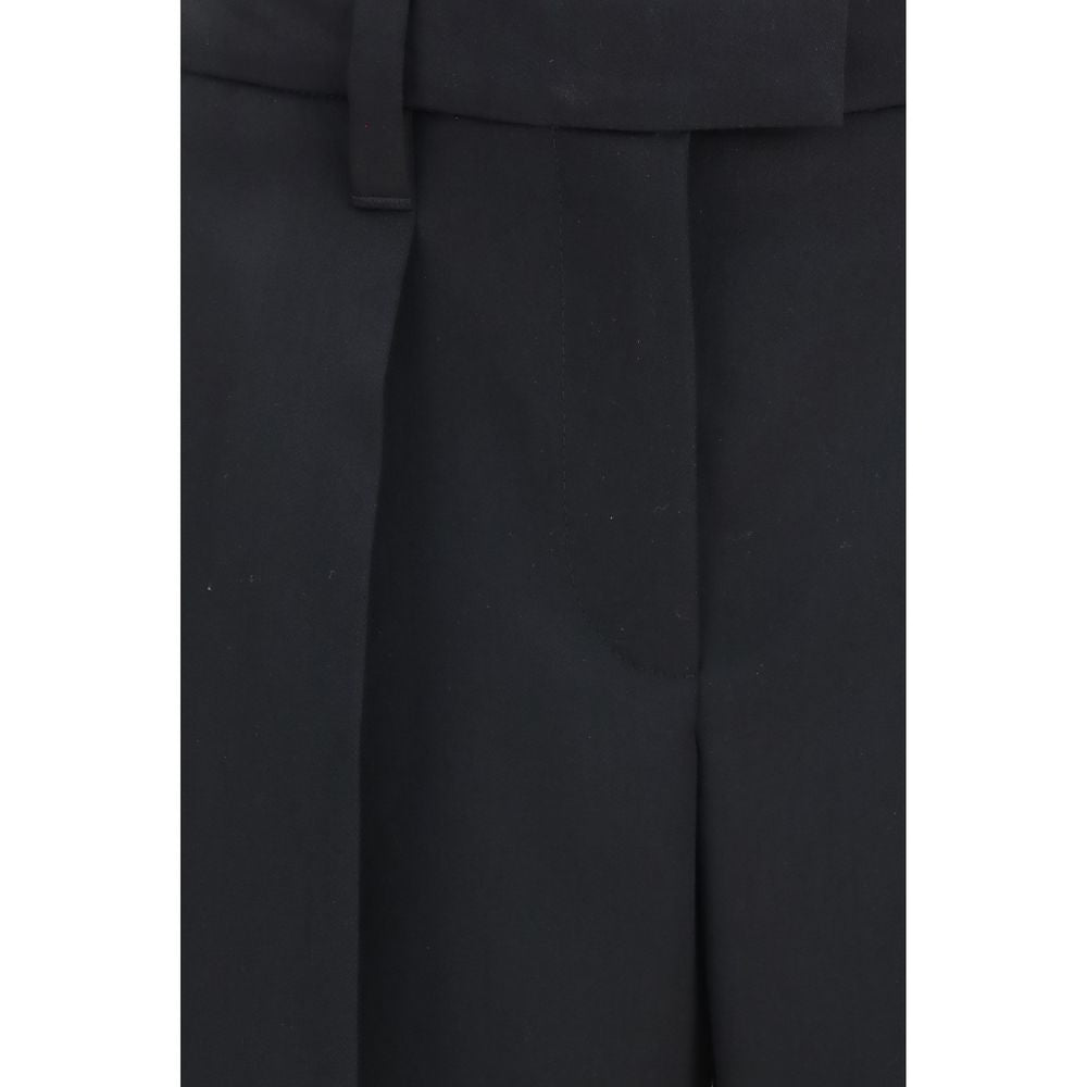 Brunello Cucinelli Black Wool Oves Aries Dress Women's Pants