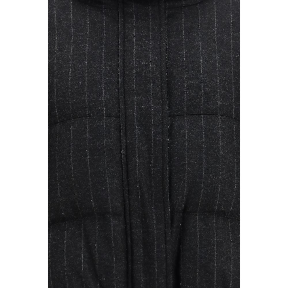 Brunello Cucinelli Gray Wool Oves Aries Full-Length Women's Jacket