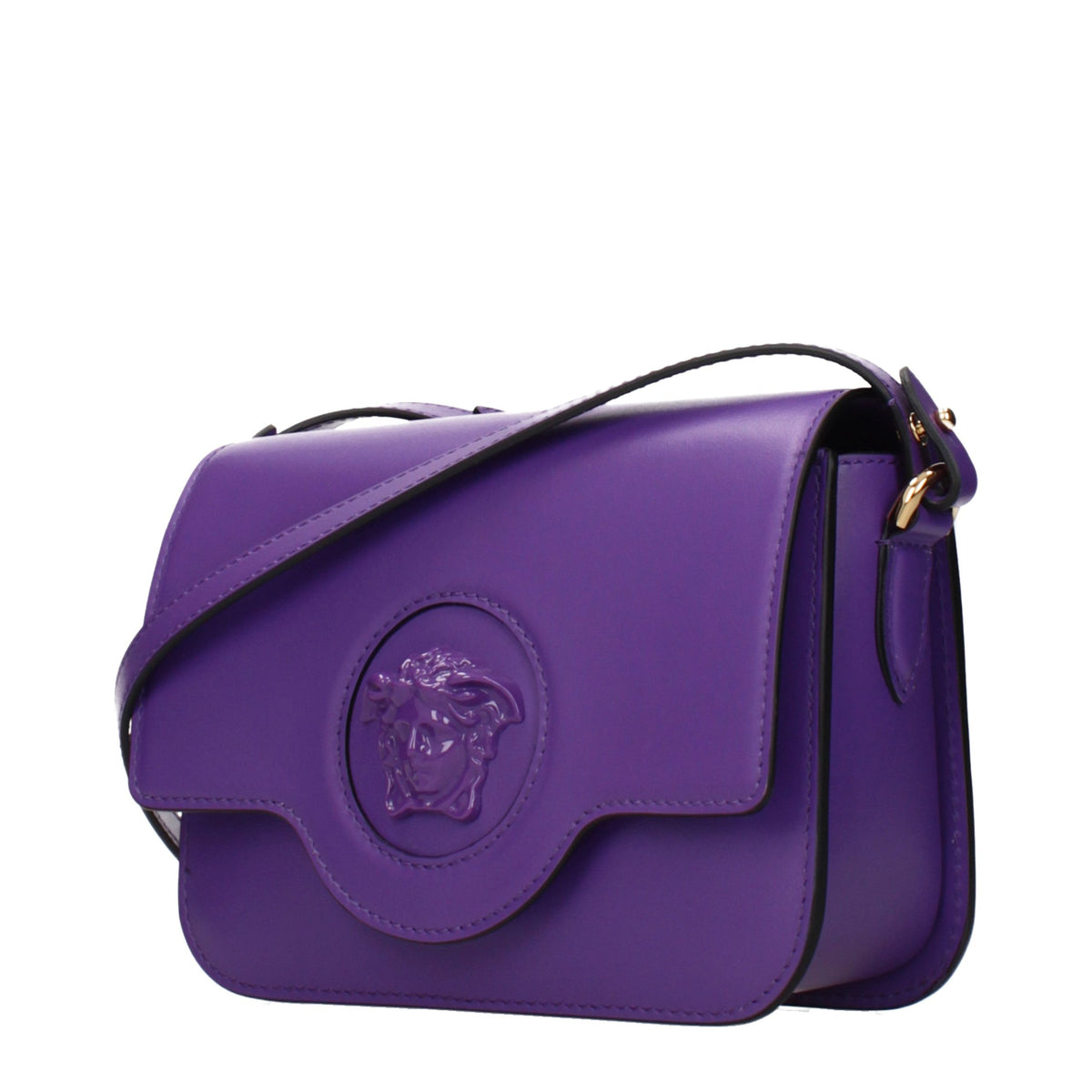 Versace Purple Leather Crossbody Women's Bag