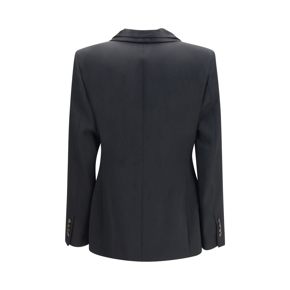 Brunello Cucinelli Black Wool Oves Aries Full-Length Women's Jacket