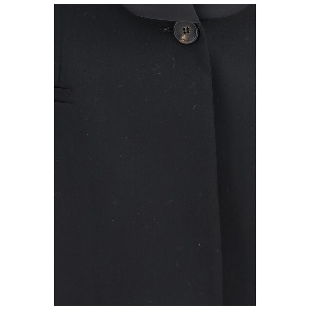 Brunello Cucinelli Black Wool Oves Aries Full-Length Women's Jacket