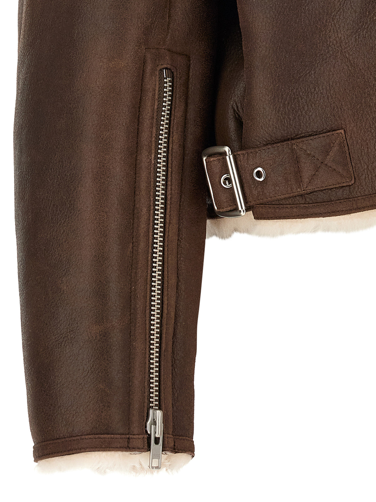 CO Brown Calfskin Leather Women's Jacket