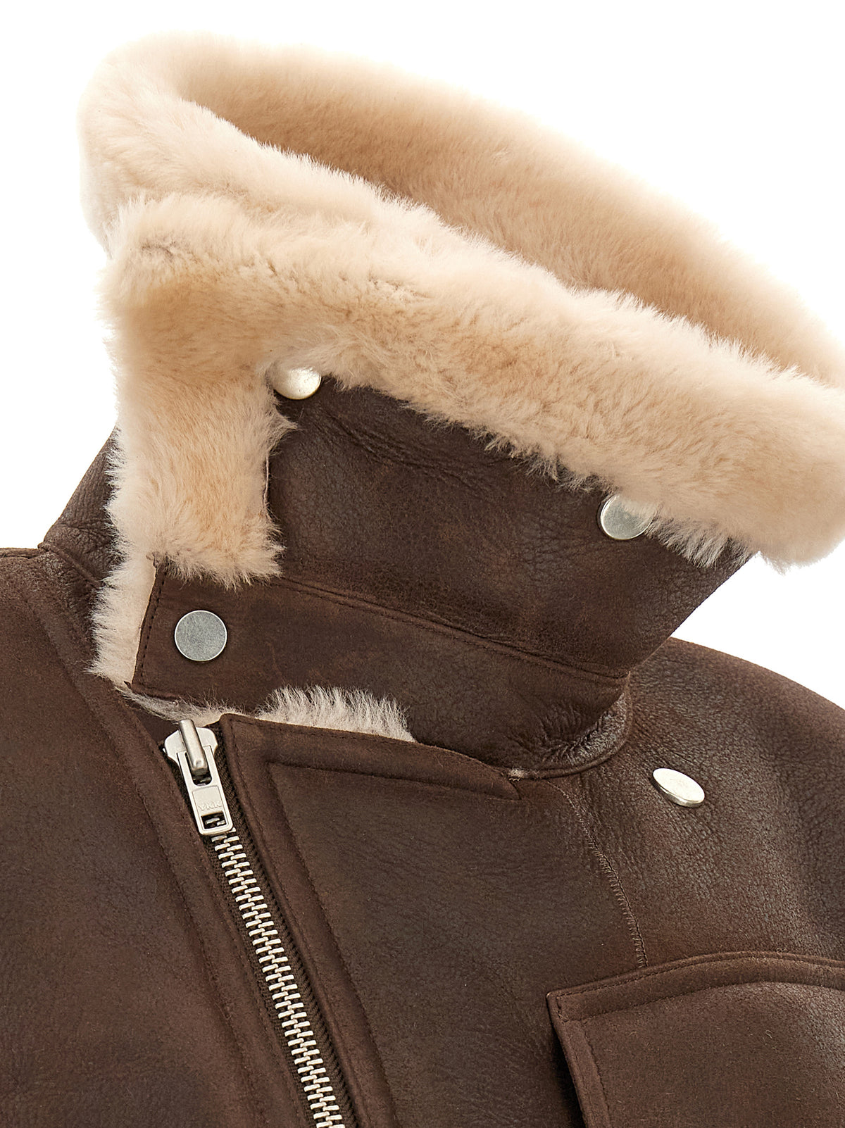 CO Brown Calfskin Leather Women's Jacket