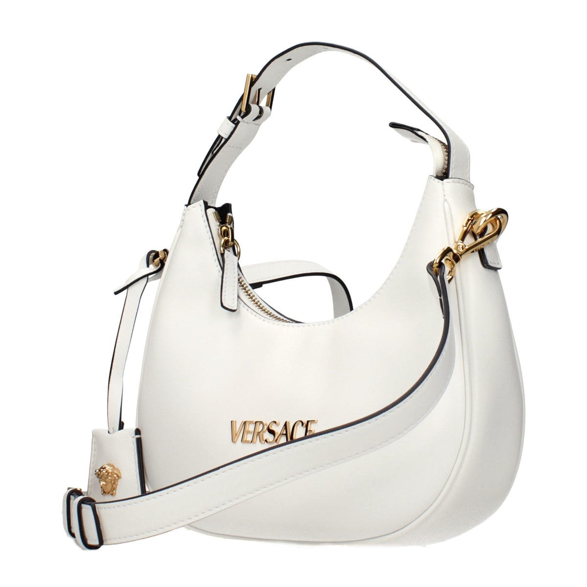 Versace White Leather Women's Handbag