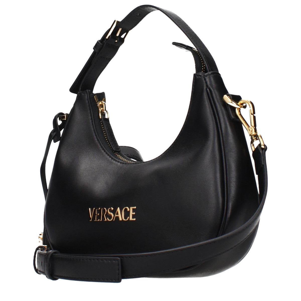Versace Black Leather Women's Handbag