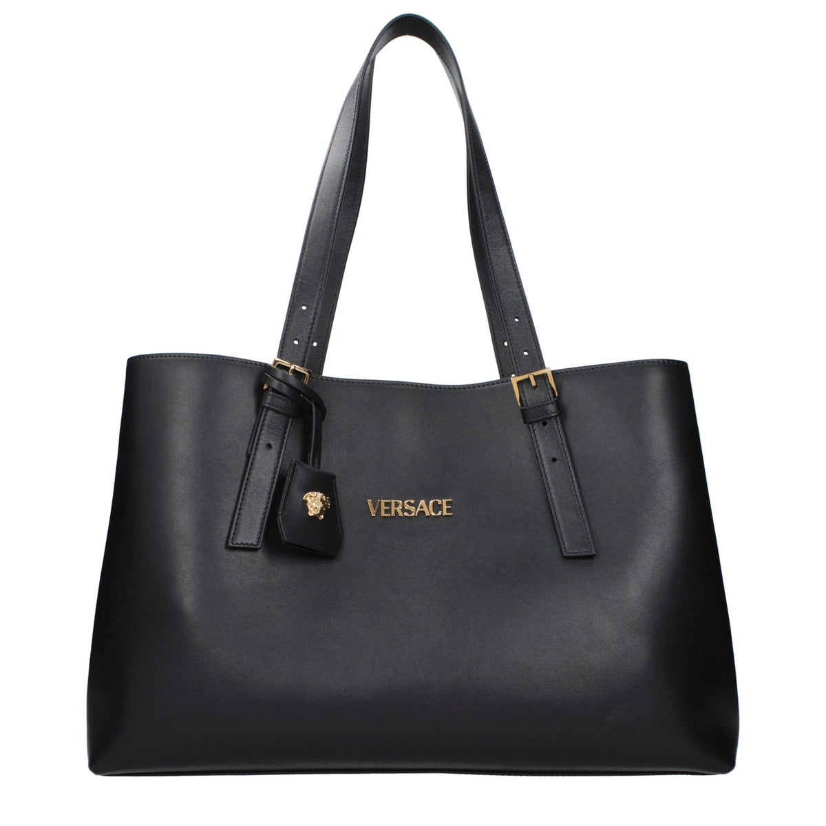 Versace Black Leather Shoulder Women's Bag