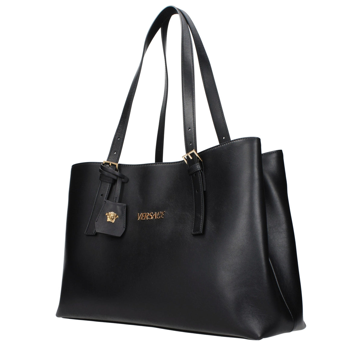 Versace Black Leather Shoulder Women's Bag