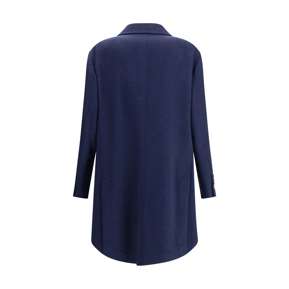 Brunello Cucinelli Blue Cashmere Men's Coat