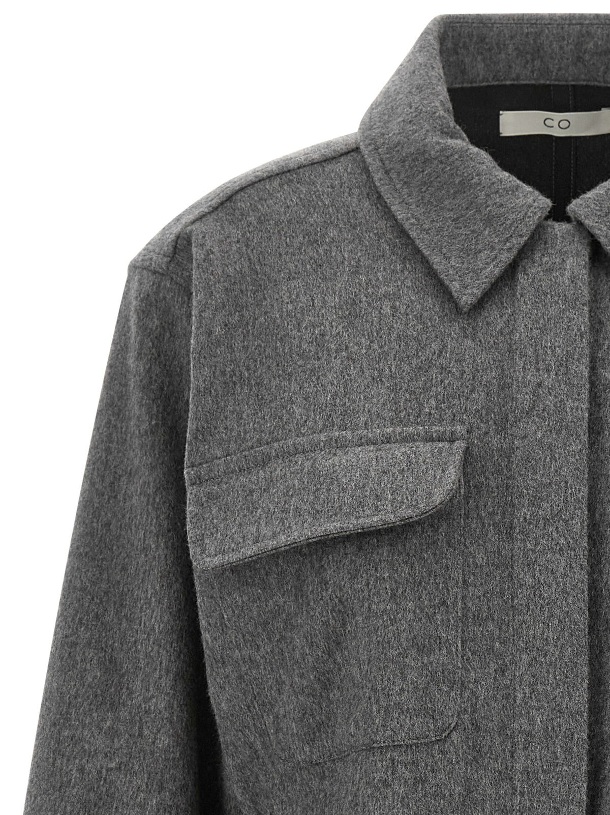 CO Gray Virgin Wool Full-Length Women's Jacket