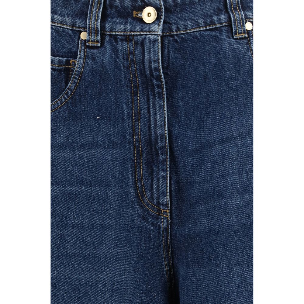 Brunello Cucinelli Blue Denim Women's Shorts