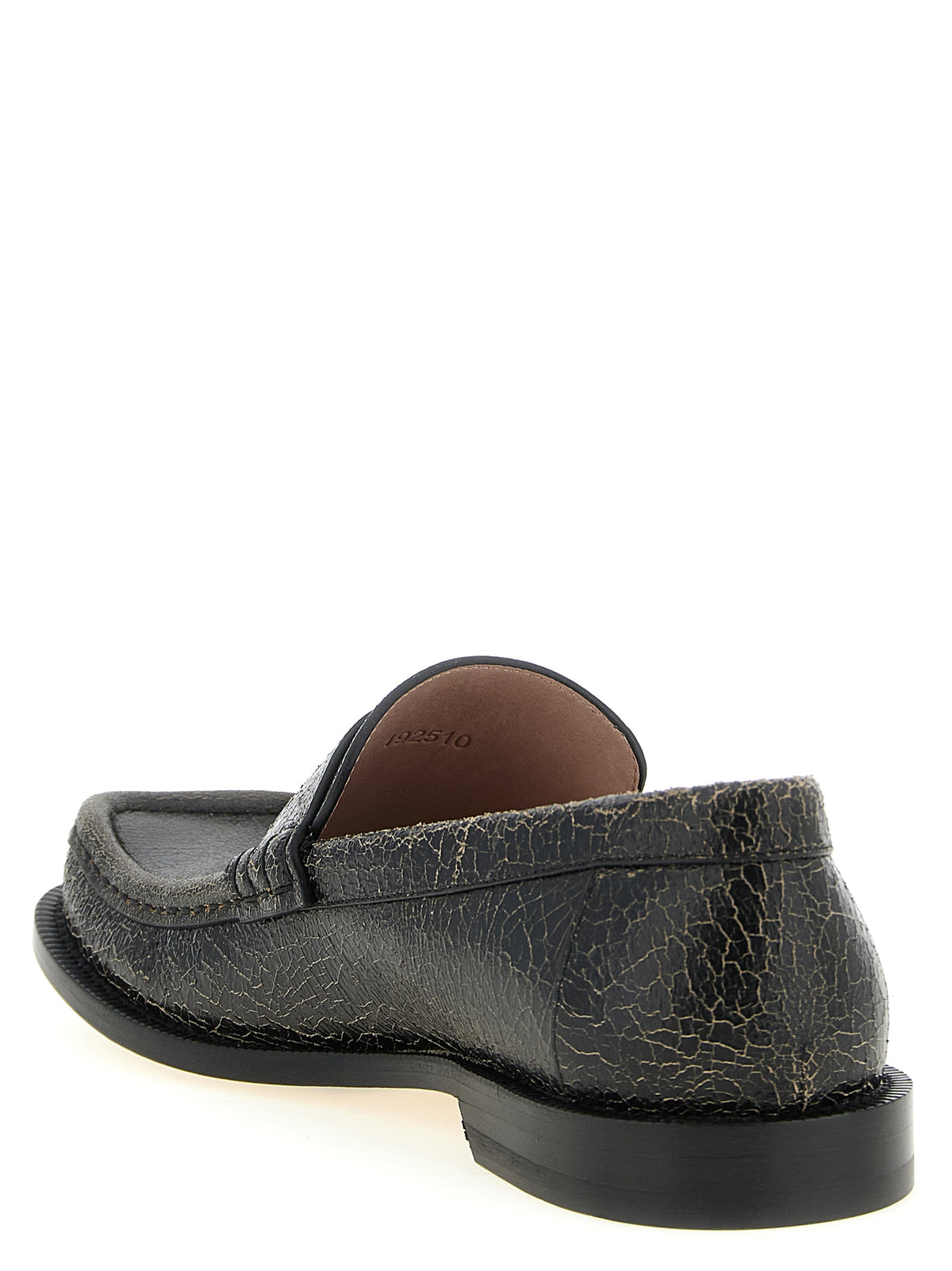 Loewe Black Calfskin Slip-On Men's Loafers