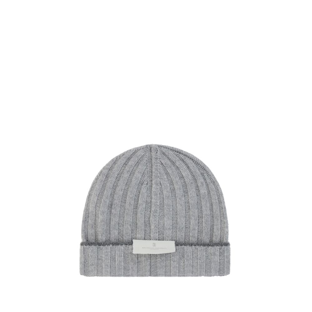 Brunello Cucinelli Gray Cashmere Men's Beanie