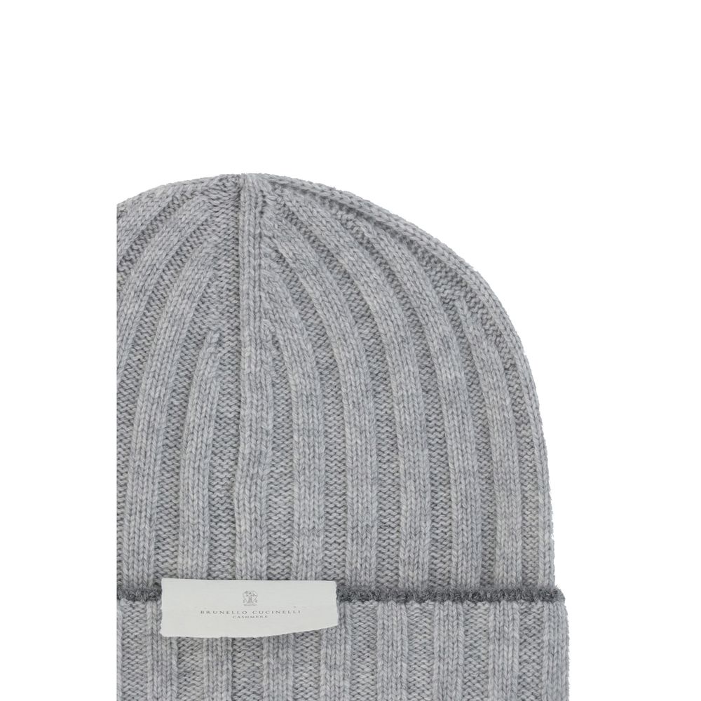 Brunello Cucinelli Gray Cashmere Men's Beanie