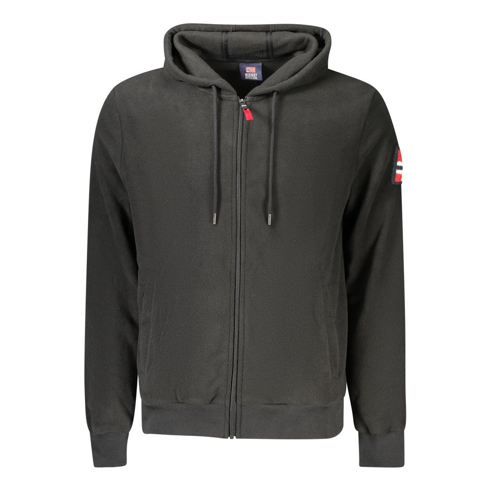 Norway 1963 Black Polyester Mens Sweatshirt with Men's Hood