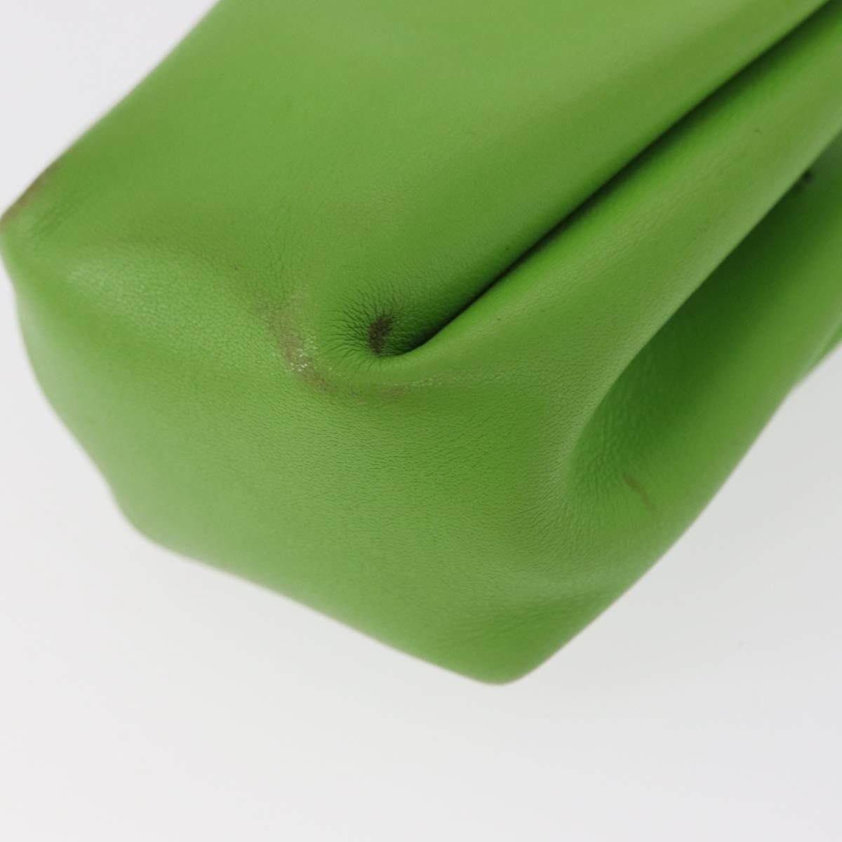 Hermes Vespa Leather Green Leather Clutche & Pouche Bag (Pre-Owned)