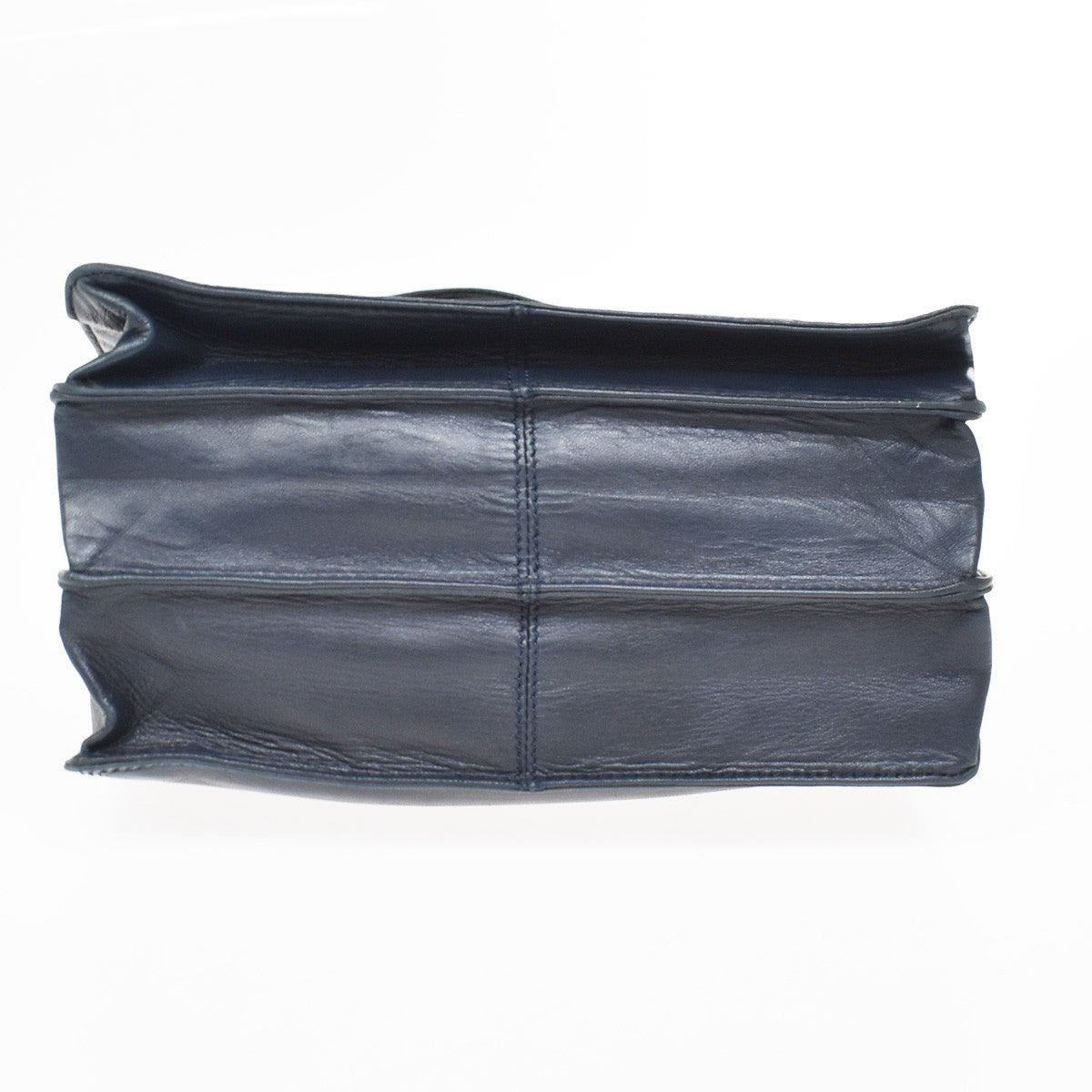 Loewe Vintage Anagram Zip Leather Navy Leather Crossbody Bag Bag (Pre-Owned)