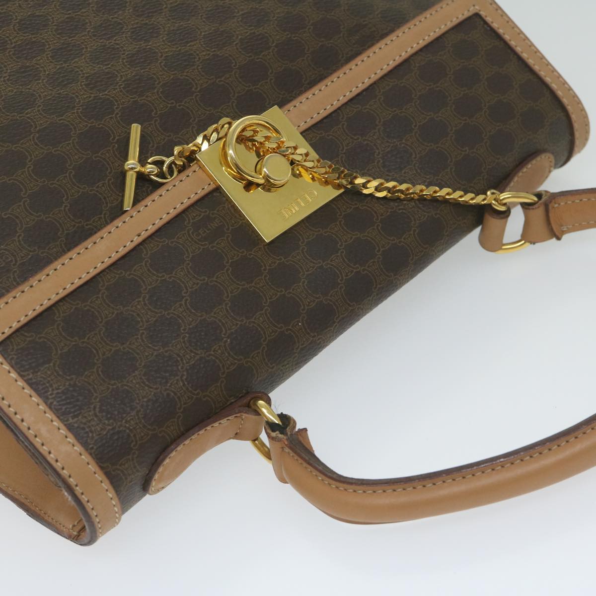 Céline Macadam Brown Canvas Handbag (Pre-Owned)