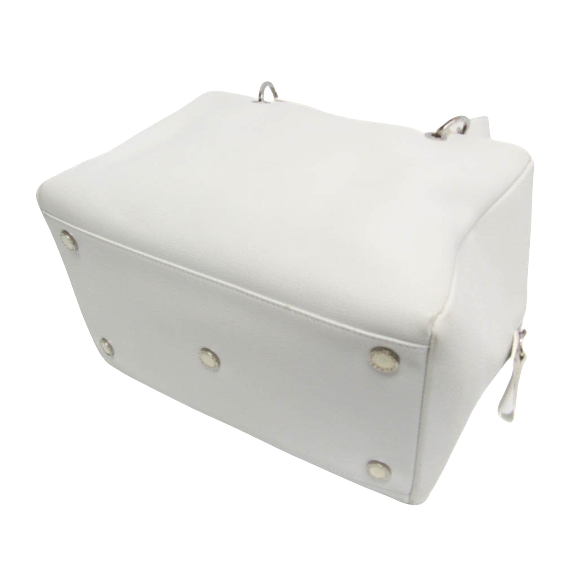 Bulgari Bvlgari Bvlgari White Leather Handbag (Pre-Owned)