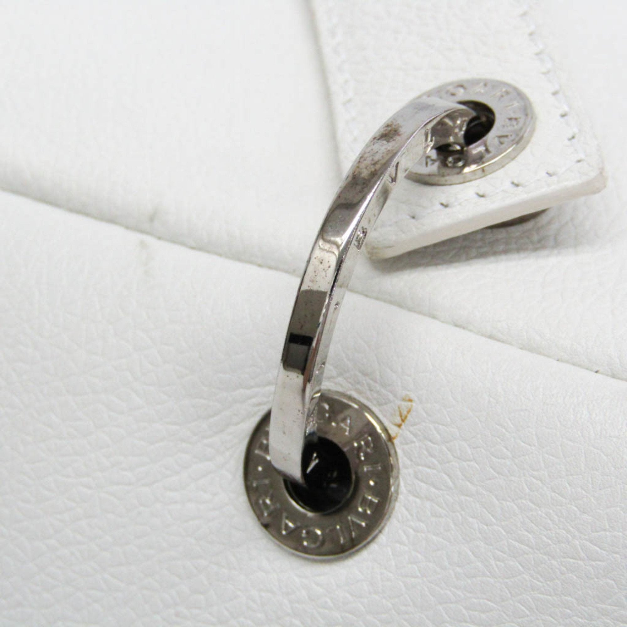 Bulgari Bvlgari Bvlgari White Leather Handbag (Pre-Owned)