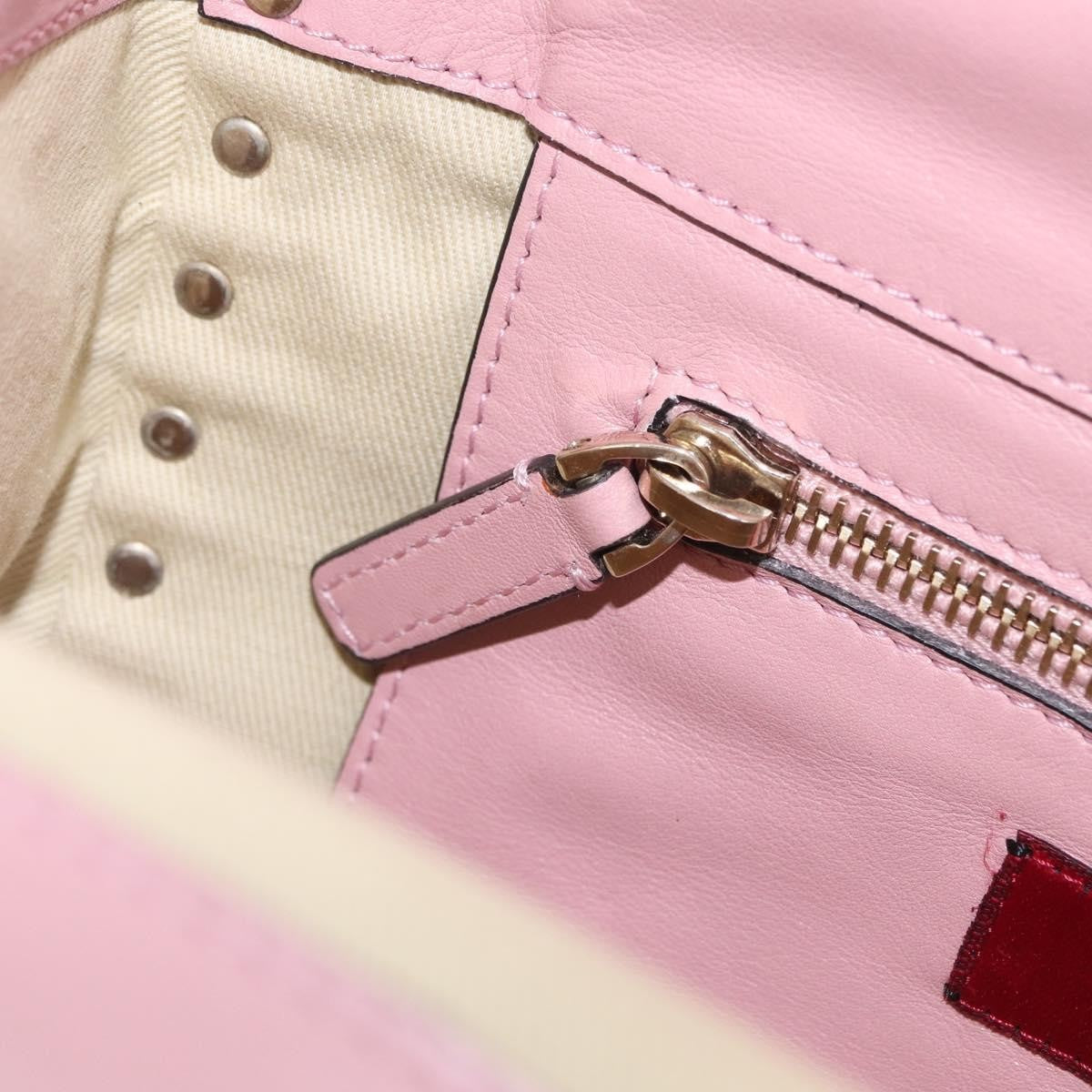 Valentino Garavani Rockstud Soft Leather Pink Leather Tote Bag Bag (Pre-Owned)