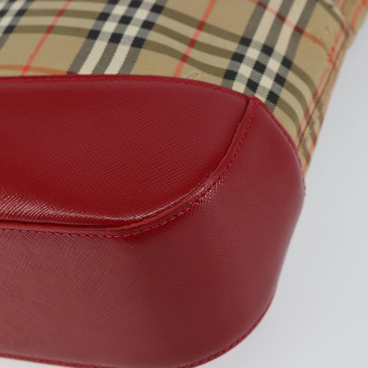 Burberry Nova Check Nova Check Canvas Beige Canvas Handbag (Pre-Owned)