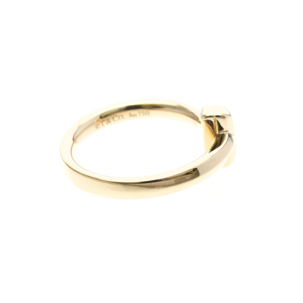 Tiffany & Co. T One 18K White Gold Gold Pink_Gold Ring Jewelry (Pre-Owned)