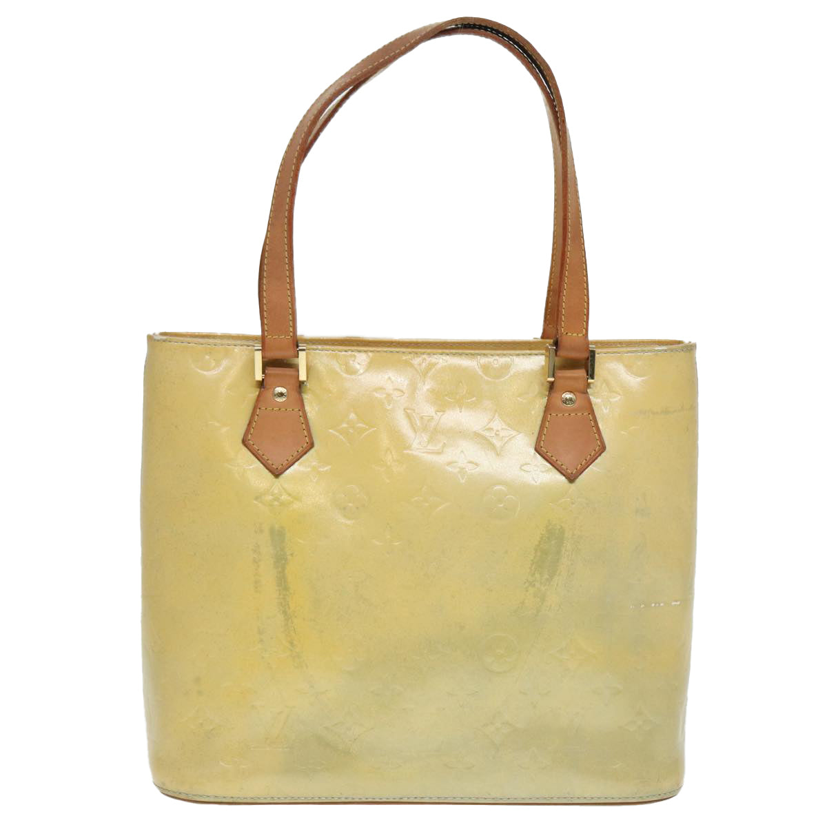 Louis Vuitton Houston Yellow Patent Leather Handbag (Pre-Owned)