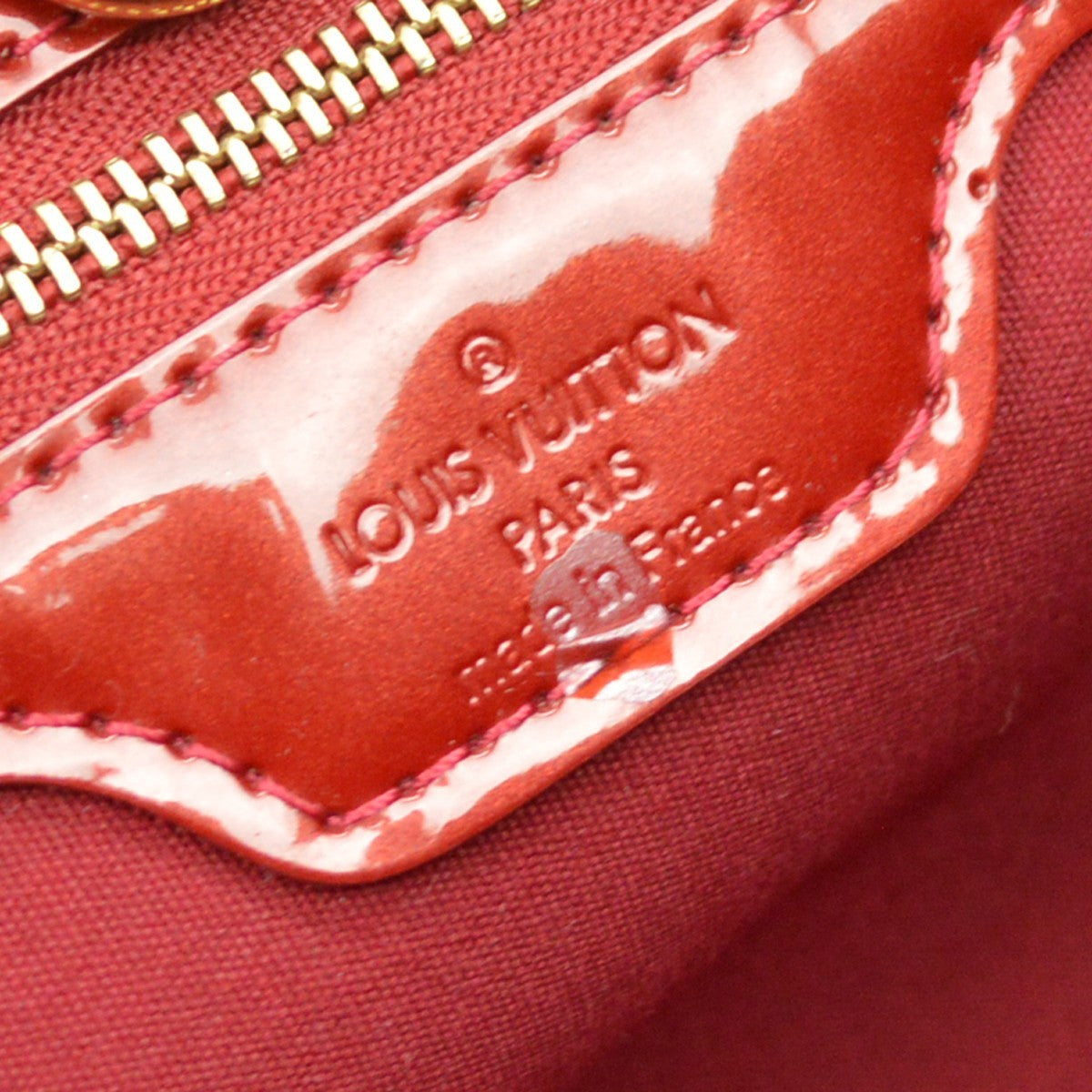 Louis Vuitton Wilshire Monogram Vernis Red Patent_Leather Handbag (Pre-Owned)