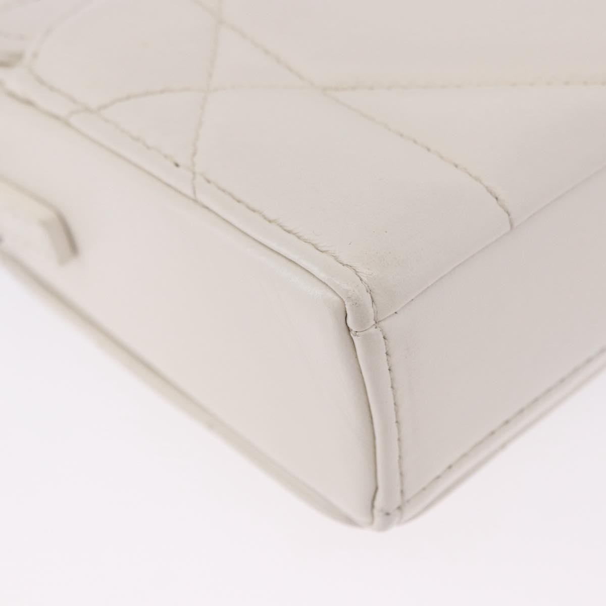 Christian Dior Caro Leather White Leather Handbag (Pre-Owned)