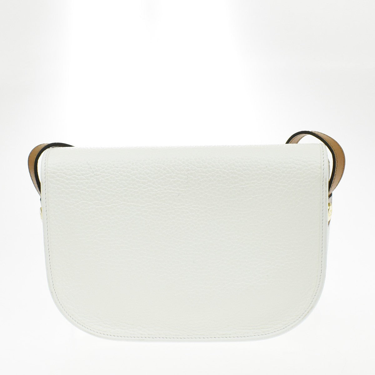 Christian Dior Vintage Cd Flap Leather White Leather Shoulder Bag Bag (Pre-Owned)