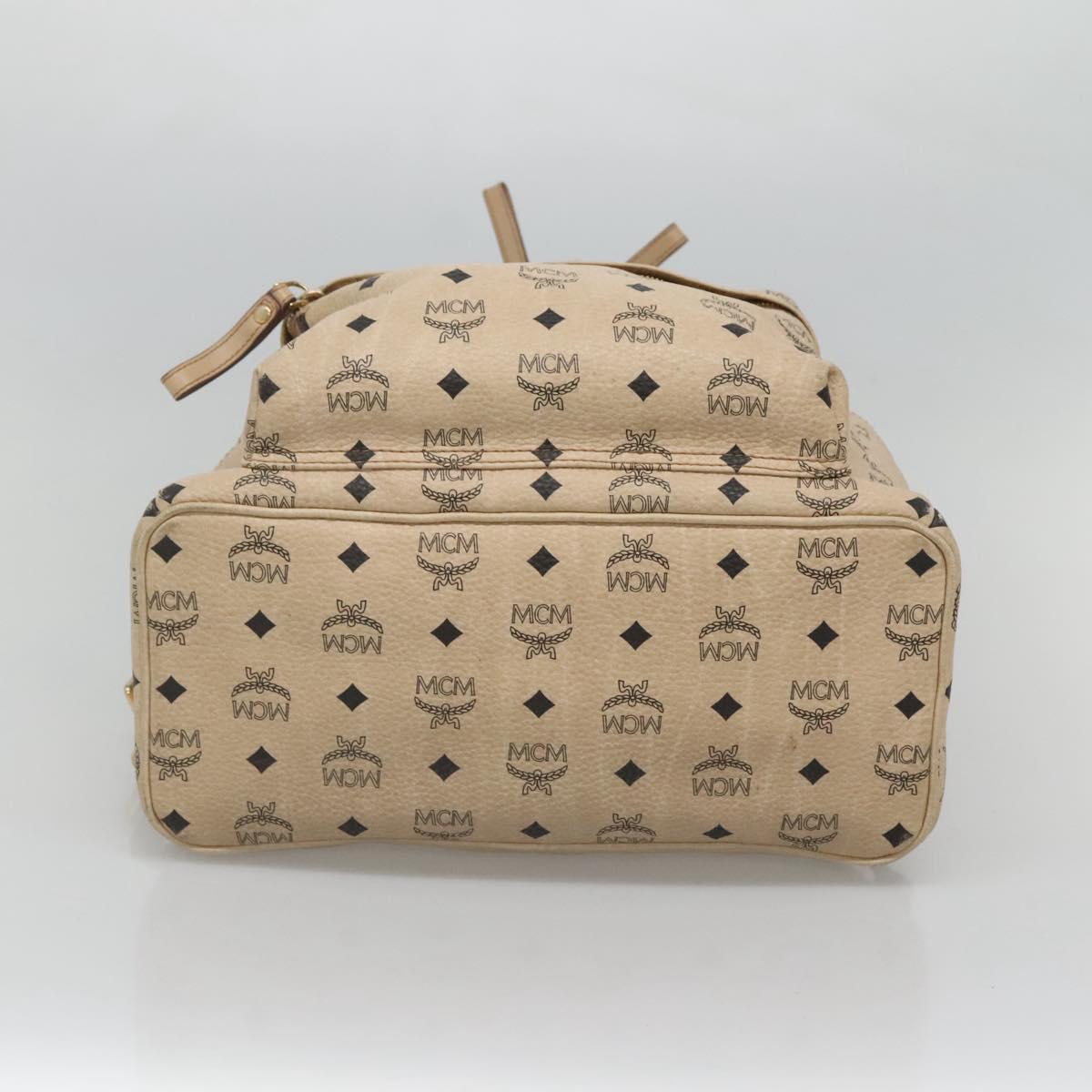 MCM Visetos Beige Canvas Backpack Bag (Pre-Owned)