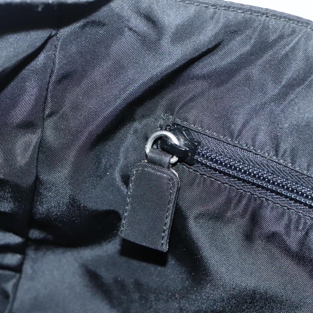 Prada Triangle Logo Black Synthetic Tote Bag (Pre-Owned)
