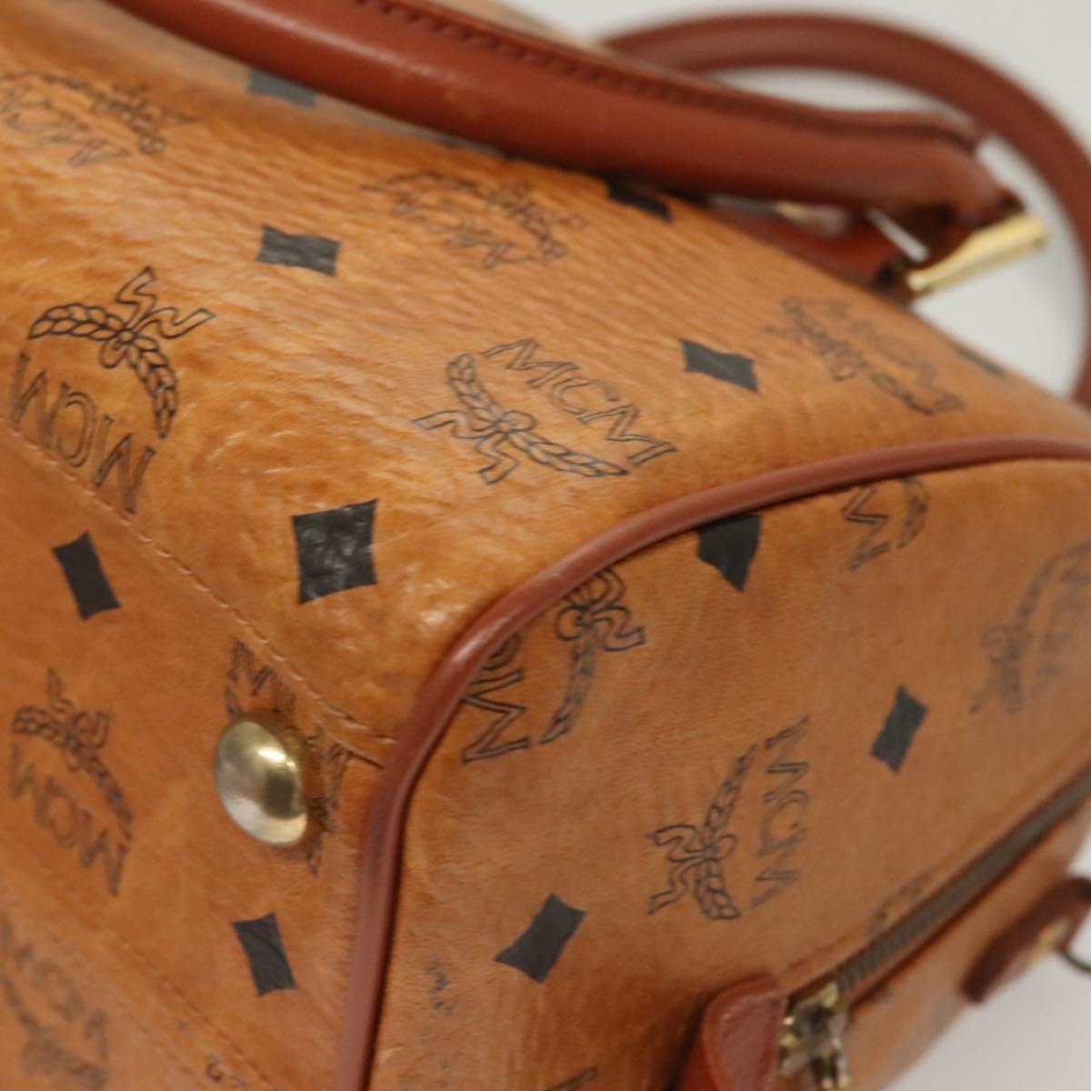 MCM Visetos Canvas And Leather Brown Canvas Bag (Pre-Owned)