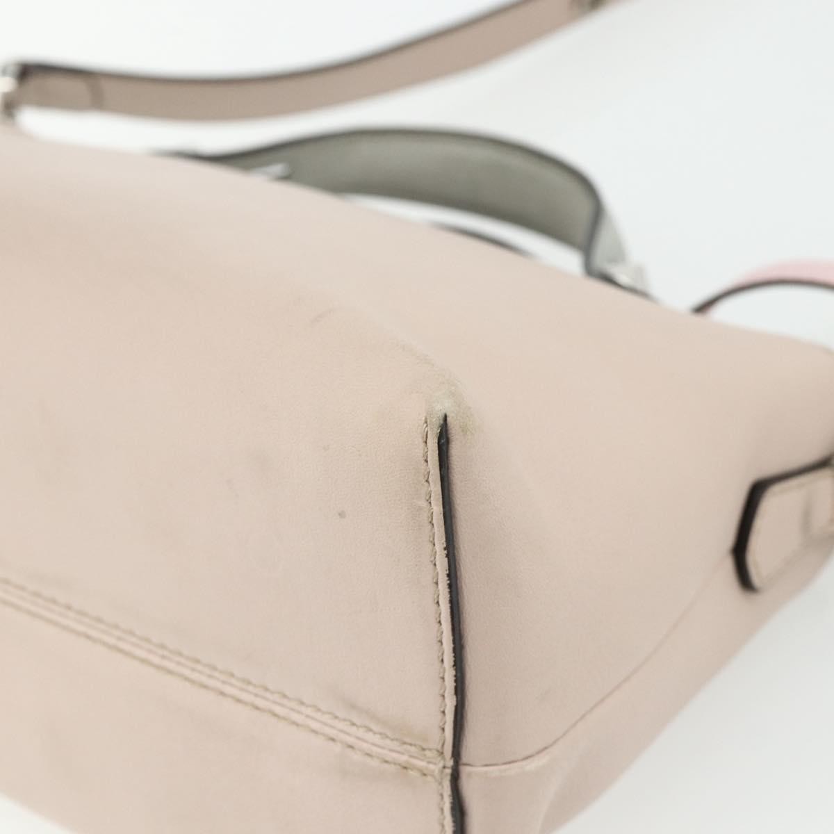 Fendi By The Way Satchel Leather Beige Leather Handbag (Pre-Owned)