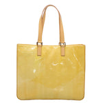 Louis Vuitton Columbus Yellow Patent Leather Tote Bag (Pre-Owned)