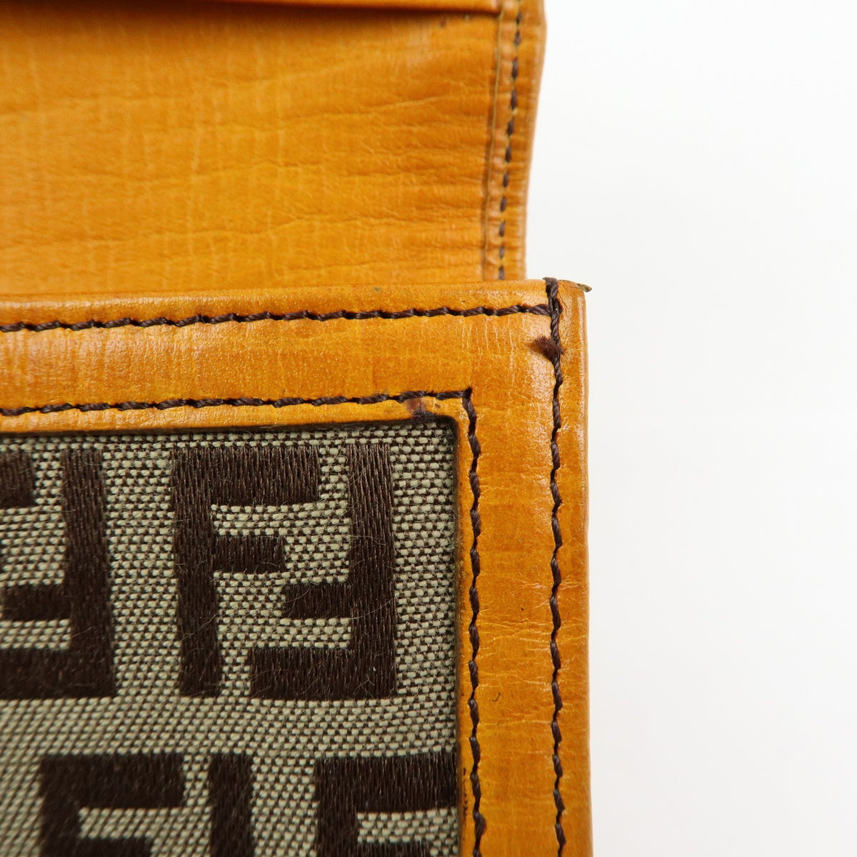 Fendi Bifold Zucca Coated Canvas Beige Canvas Wallets Accessory (Pre-Owned)