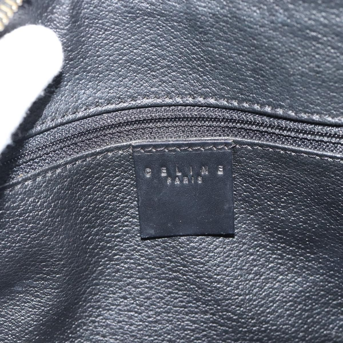 Celine Vintage Boston Macadam Coated Canvas Black Canvas Handbag (Pre-Owned)