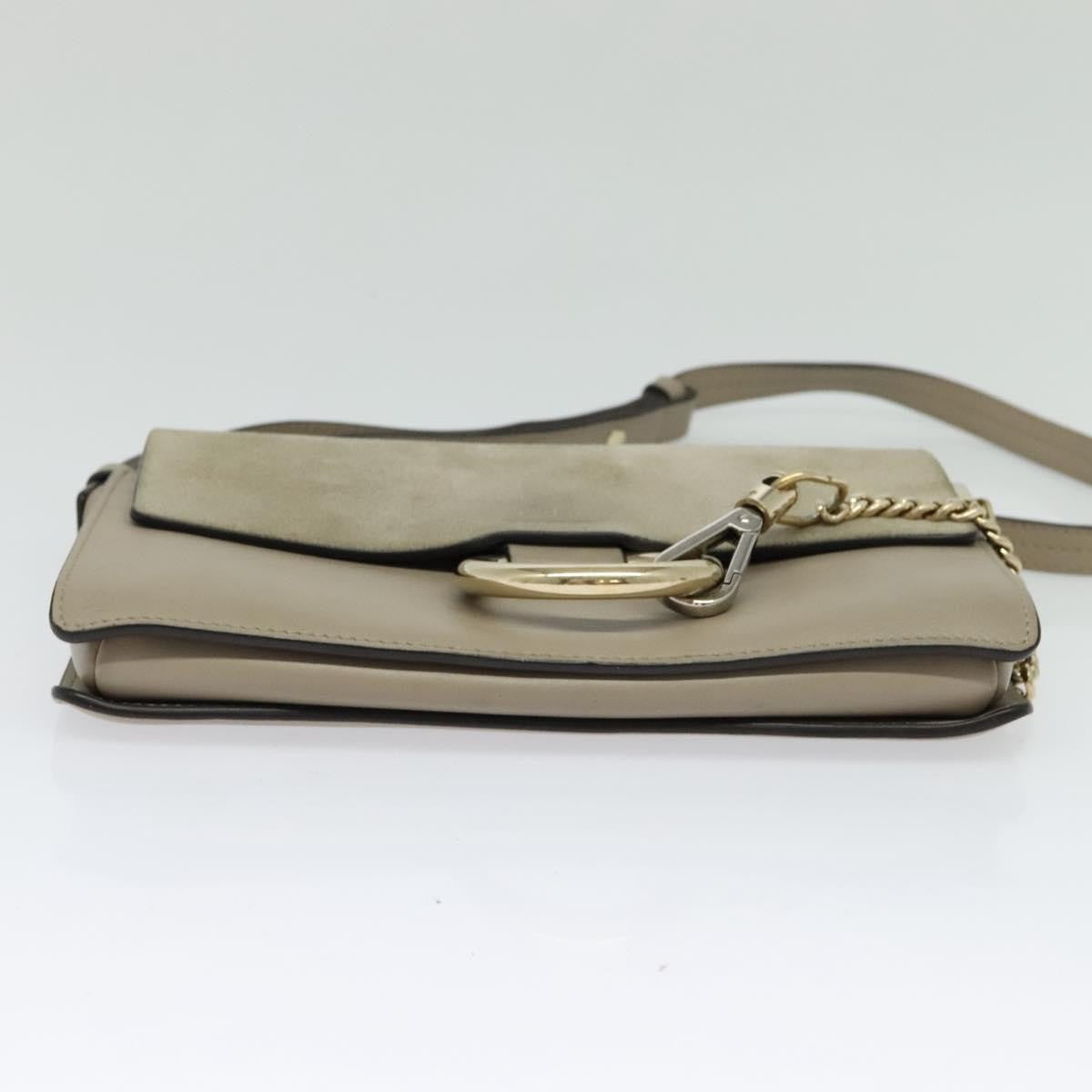 Chloe Faye Leather And Suede Beige Leather Bag (Pre-Owned)
