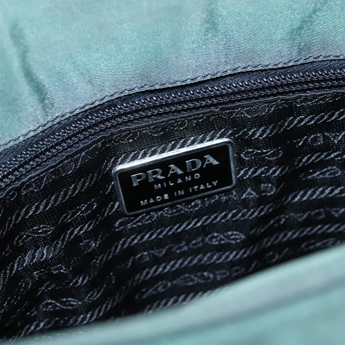Prada Tessuto Green Synthetic Shoulder Bag (Pre-Owned)