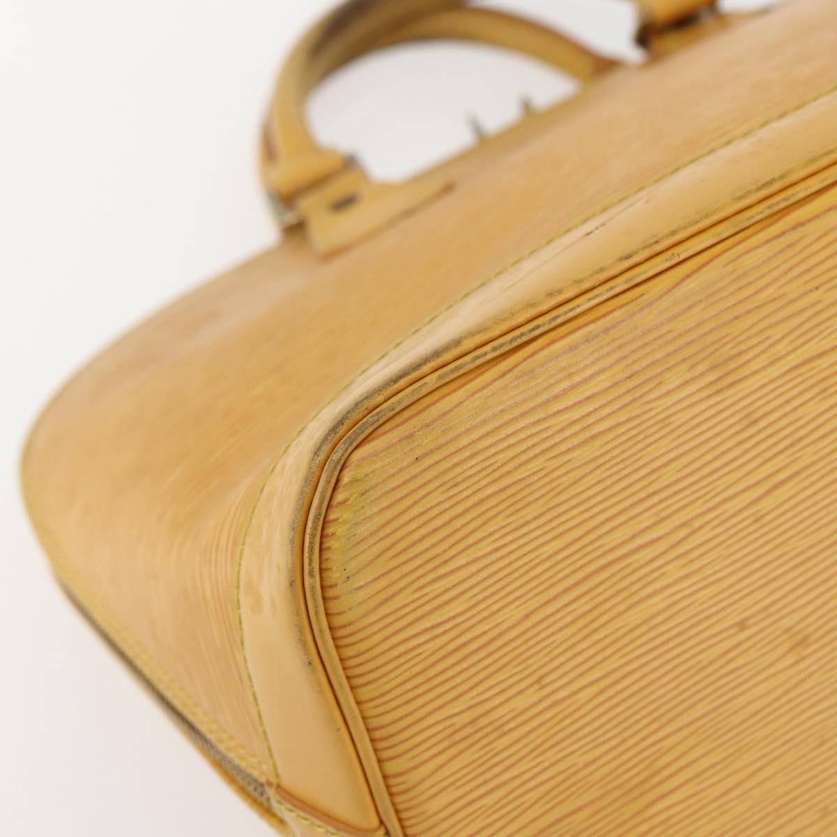 Louis Vuitton Alma Epi Leather Yellow Leather Handbag (Pre-Owned)