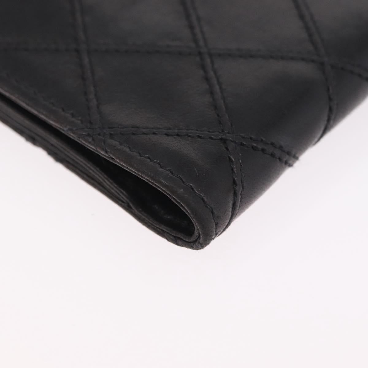Chanel Cc Compact Quilted Caviar Black Leather Wallets Accessory (Pre-Owned)