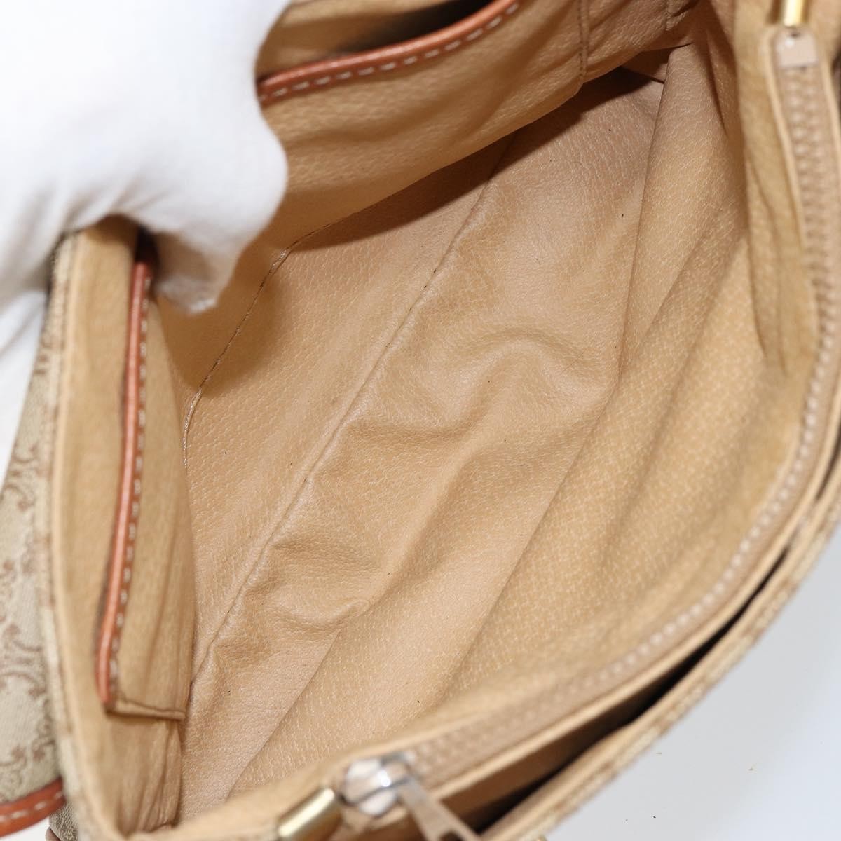 Celine Vintage Macadam Canvas And Leather Beige Canvas Handbag (Pre-Owned)