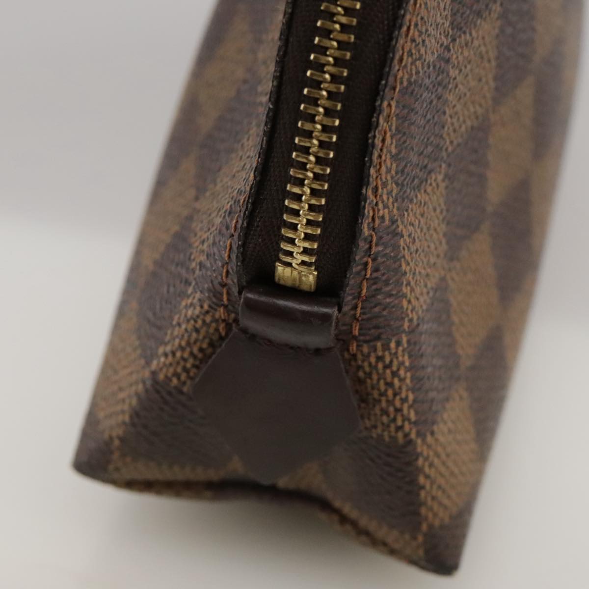 Louis Vuitton Trousse A Maquillage Brush Brown Canvas Clutch Bag (Pre-Owned)